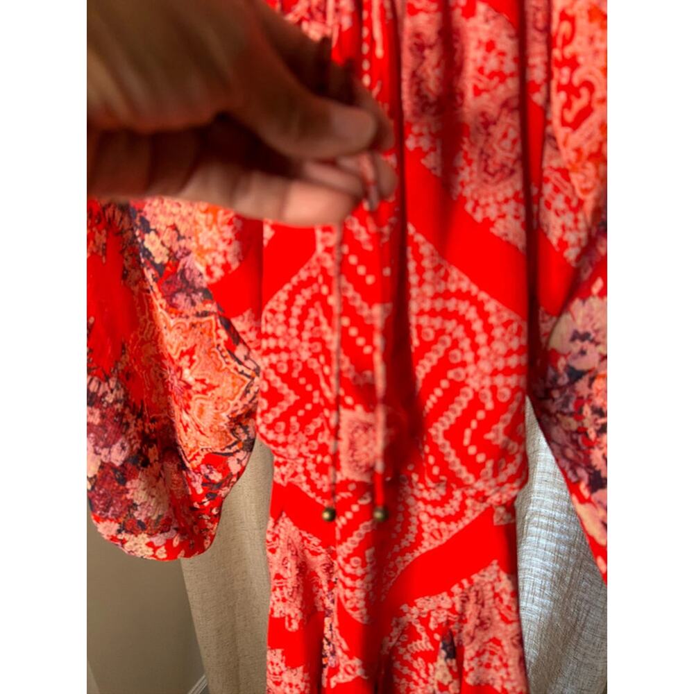 Free people, BoHo handkerchief dress open back XS 2723 - Picture 2 of 8